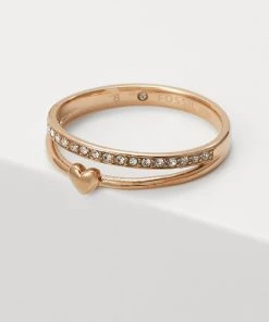 Fossil VINTAGE GLITZ Bague Rose Gold Coloured Femme -Fossil Soldes 2022 07fecbf464924686be99330644731494