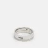 Fossil Homme DRESS Bague Silver Coloured/black