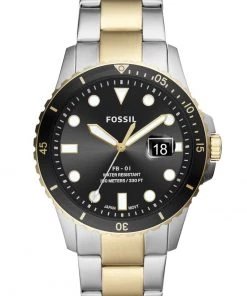Fossil Homme FB 01 Montre à Affichage Digital Gold,silver