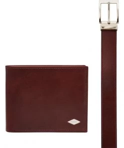 Fossil SET Portefeuille Brown Homme