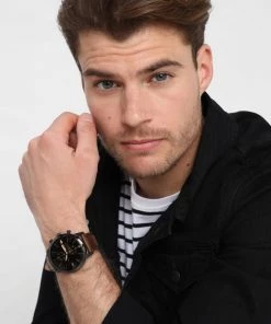 Fossil 44MM TOWNSMAN Montre à Aiguilles Braun Homme