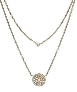 Fossil Collier Gold Colored Femme