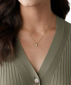 Fossil Collier Gold Femme