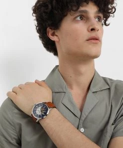 Fossil Homme 48MM TOWNSMAN Montre Braun