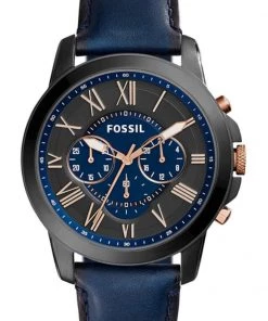 Fossil Montre à Aiguilles Blue Homme