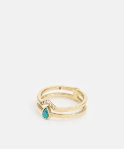 Fossil Bague Blue/gold Coloured Femme