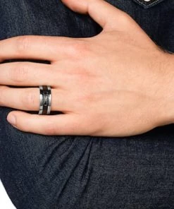 Fossil Homme Bague Silver