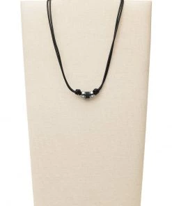 Fossil Homme Collier Schwarz