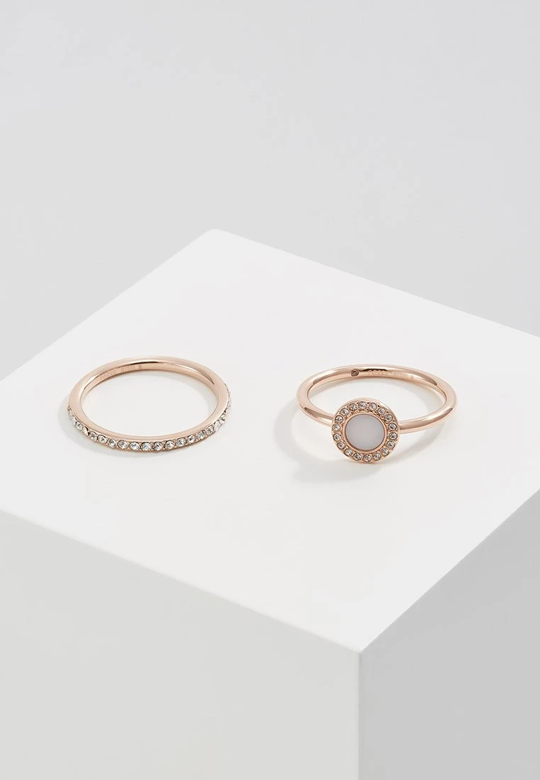 Fossil CLASSICS 2 PACK Bague Rose Gold Coloured Femme 3 Fossil CLASSICS 2 PACK Bague Rose Gold Coloured Femme