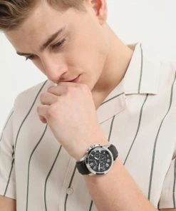 Fossil GRANT Montre Schwarz/silver Coloured Homme