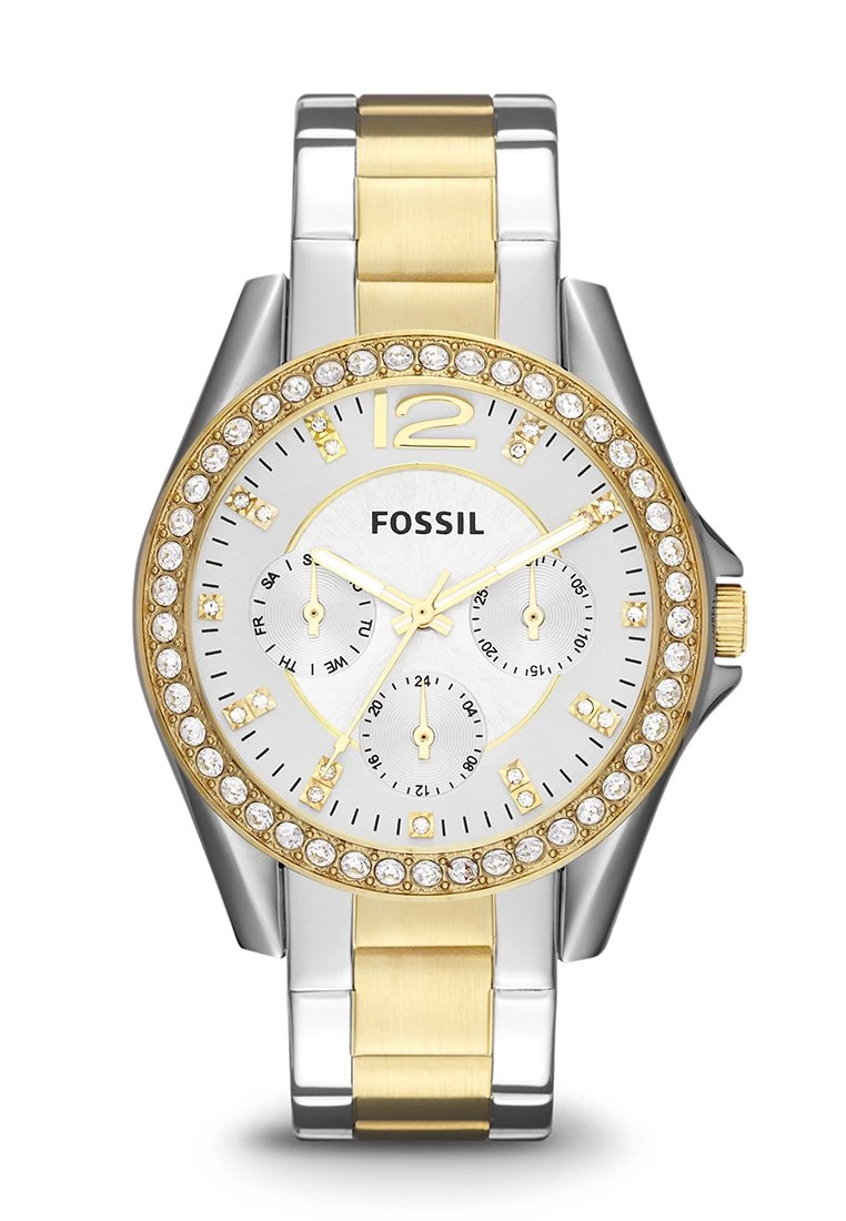 Fossil Femme RILEY Montre Silver Coloured/gold Coloured 4 Fossil Femme RILEY Montre Silver Coloured/gold Coloured – Image 2