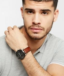 Fossil Homme TOWNSMAN Montre à Aiguilles Braun