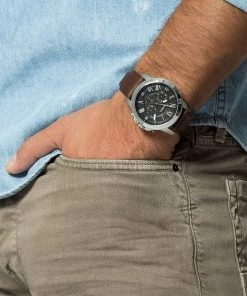 Fossil Homme Montre à Aiguilles Brown