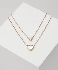 Fossil Femme VINTAGE GLITZ Collier Rose Gold Coloured