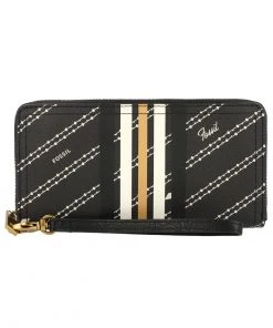 Fossil Unisex LOGAN RFID Portefeuille Black/bone