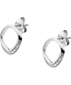 Femme FOSSIL DAMEN OHRSCHMUCK 925ER SILBER Boucles D'oreilles Silver Coloured