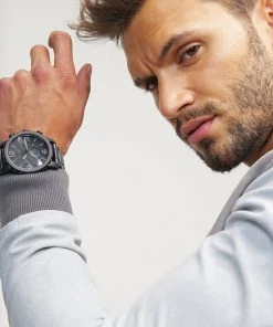 Fossil NATE Montre à Aiguilles Schwarz Homme